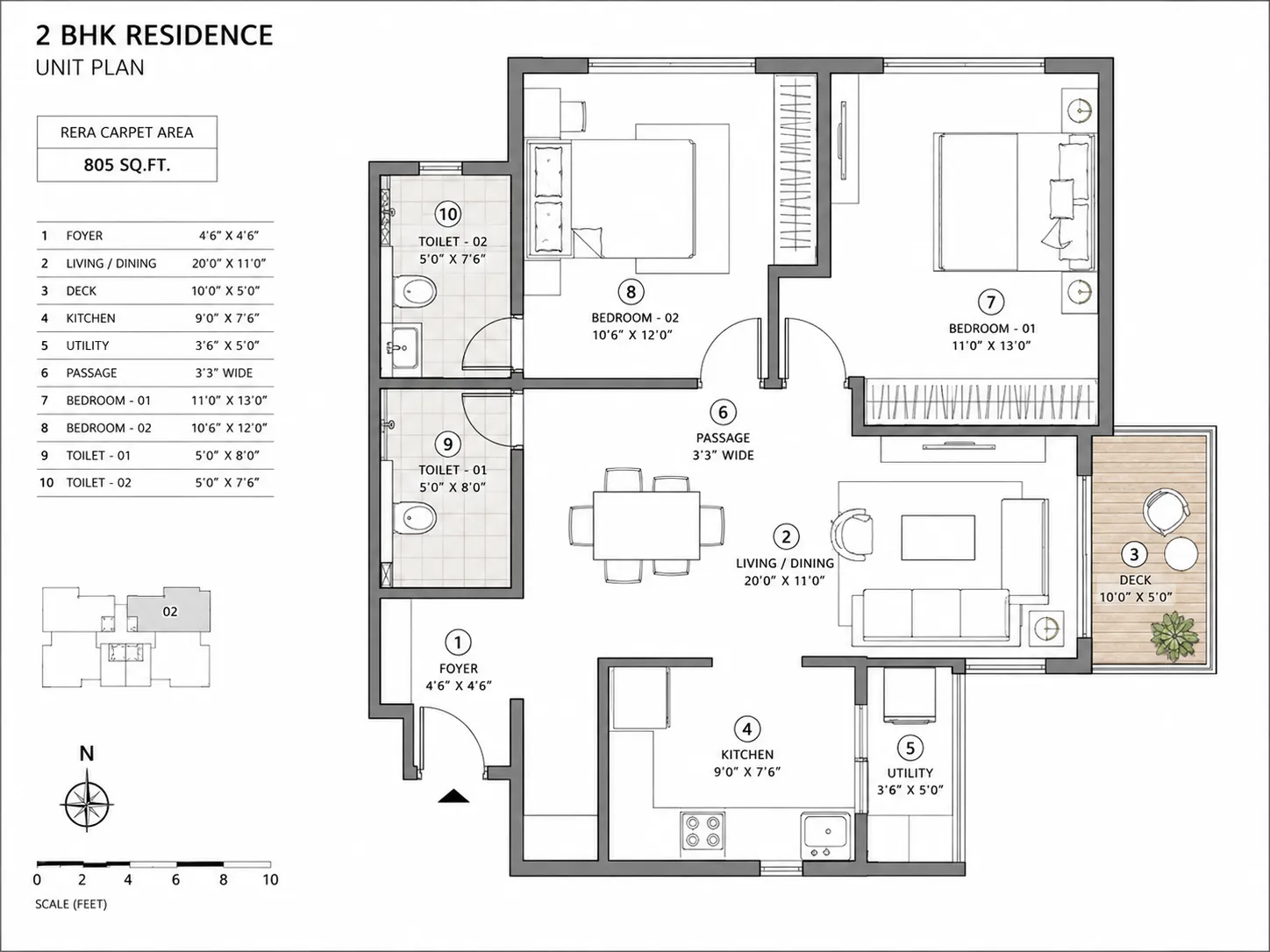 5 BHK Floor Plan